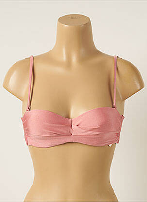 Sutien de costum de baie elasticitate sutien balconet cu decolteu înalt roz BARTS femeie