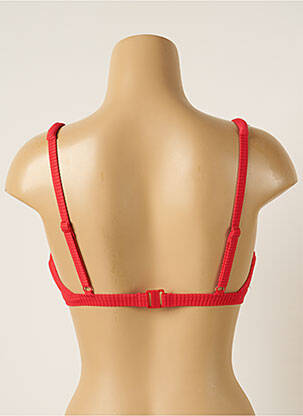 Sutien de costum de baie elasticitate top triunghiuri roșu BARTS femeie