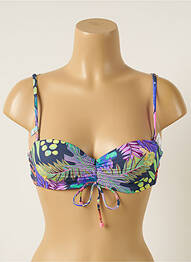 Sutien de costum de baie elasticitate sutien balconet cu decolteu înalt violet CHERRY BEACH femeie