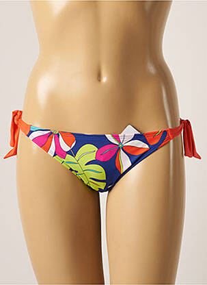 Chiloți de baie imprimeu tie and dye bikini albastru CHERRY BEACH femeie