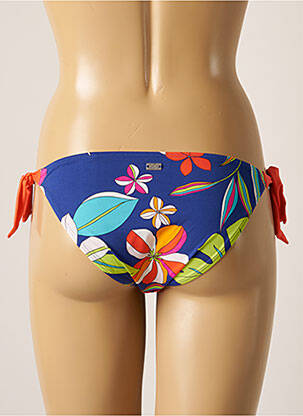 Chiloți de baie imprimeu tie and dye bikini albastru CHERRY BEACH femeie
