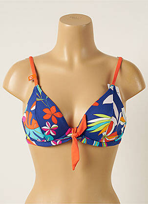Sutien de costum de baie elasticitate sutien balconet cu decolteu înalt albastru CHERRY BEACH femeie