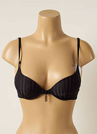 Sutien de costum de baie elasticitate top sutien push-up negru CHERRY BEACH femeie
