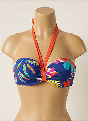 Sutien de costum de baie elasticitate top bentiță albastru CHERRY BEACH femeie
