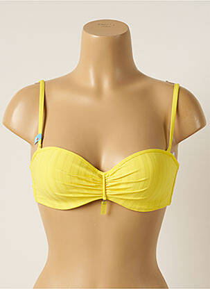 Sutien de costum de baie elasticitate top bentiță galben CHERRY BEACH femeie