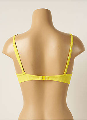Sutien de costum de baie elasticitate top sutien push-up galben CHERRY BEACH femeie