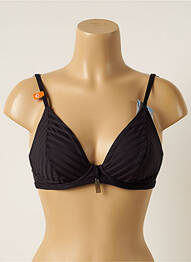 Sutien de costum de baie elasticitate sutien cupe întregi cu decolteu înalt negru CHERRY BEACH femeie