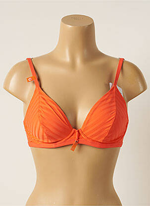 Sutien de costum de baie elasticitate sutien cupe întregi cu decolteu înalt portocalie CHERRY BEACH femeie