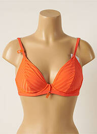 Sutien de costum de baie elasticitate sutien cupe întregi cu decolteu înalt portocaliu CHERRY BEACH femeie