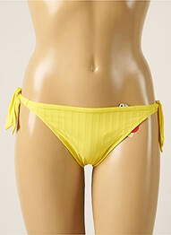 Chiloți de baie efect material satinat bikini galben CHERRY BEACH femeie