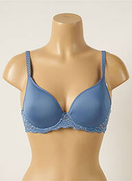 Sutien efect material satinat top sutien modelat albastru SIMONE PERELE femme