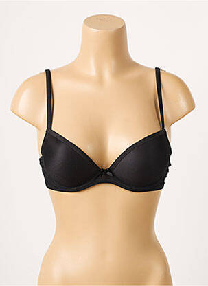 Sutien efect material satinat top sutien push-up negru AUBADE femeie