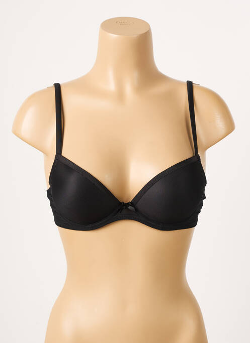 Sutien efect material satinat top sutien push-up negru AUBADE femme