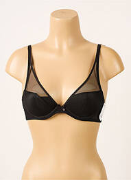 Sutien efect material satinat top sutien modelat negru AUBADE femme