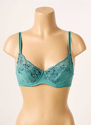 Sutien efect material satinat top sutien modelat verde FEMILET femeie