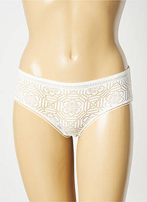 Shorty efect material satinat bej SIMONE PERELE femeie
