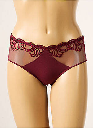 Shorty efect material satinat roșu SIMONE PERELE femeie