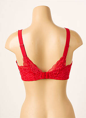Sutien efect material satinat sutien cupe întregi cu decolteu înalt roșu AUBADE femeie