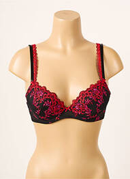 Sutien broderie sutien push-up cu aer, model înalt negru AUBADE femme