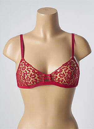 Sutien efect material satinat top triunghiuri roz SIMONE X SIMONE PÉRÈLE femeie