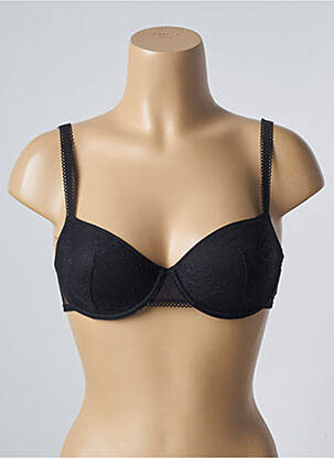 Sutien efect material satinat top sutien modelat negru PASSIONATA femeie