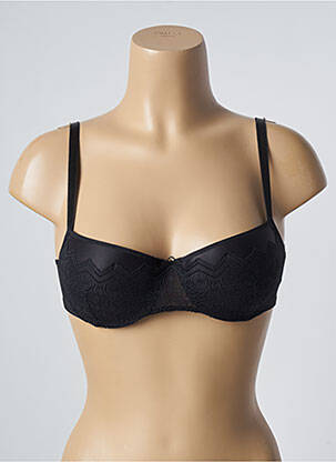 Sutien efect material satinat top sutien push-up negru PASSIONATA femeie