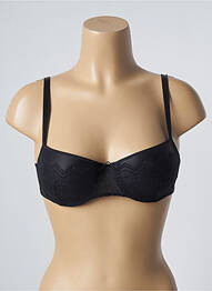 Sutien efect material satinat top sutien push-up negru PASSIONATA femme
