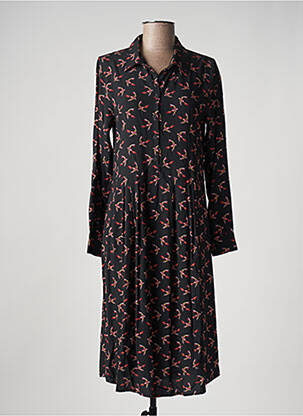 Rochie midi mâneci lungi mâneci lungi negru DIPLODOCUS femeie