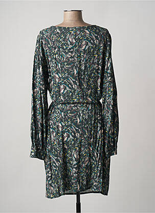 Rochie midi imprimeu fantezie mâneci lungi verde DIPLODOCUS femeie