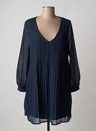 Rochie scurtă mâneci 3/4 mâneci 3/4 albastru LA PETITE ETOILE femeie