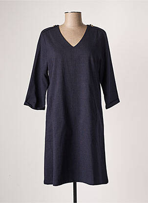 Rochie midi mâneci 3/4 mâneci 3/4 albastru DIPLODOCUS femeie