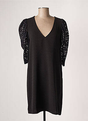 Rochie scurtă croială fluidă mâneci 3/4 negru LA PETITE ETOILE femeie