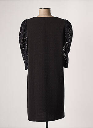 Rochie scurtă croială fluidă mâneci 3/4 negru LA PETITE ETOILE femeie