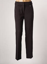 Pantalon drept țesătură poplin mărime normală negru FRANSA femme