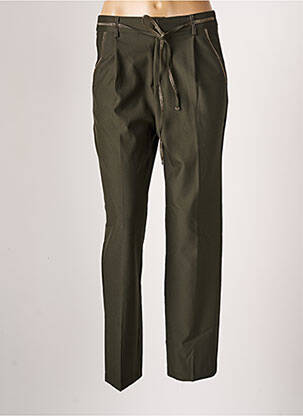 Pantalon chino țesătură poplin mărime normală verde GRACE & MILA femeie