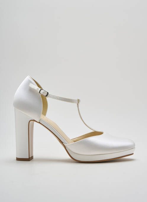 Pantofi cu toc alb AVALIA femeie