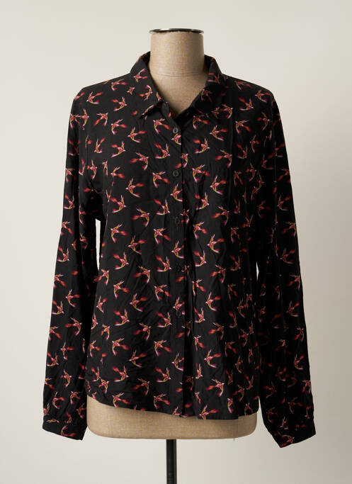 Cămașă imprimeu floral mâneci lungi negru DIPLODOCUS femme