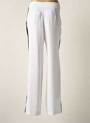 Pantalon larg țesătură crep talie înaltă alb SCHOOL RAG femeie