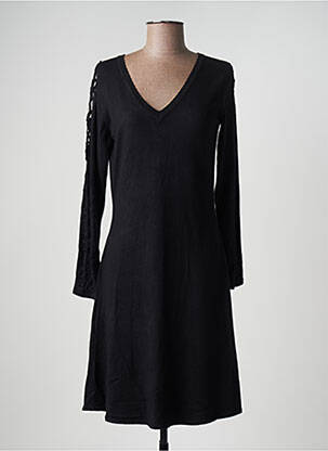 Rochie midi mâneci lungi mâneci lungi negru LEO & UGO femeie
