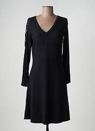 Rochie midi mâneci lungi mâneci lungi negru LEO & UGO femeie