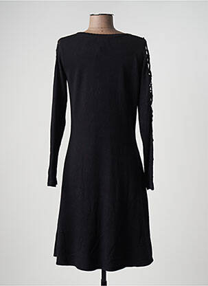 Rochie midi mâneci lungi mâneci lungi negru LEO & UGO femeie