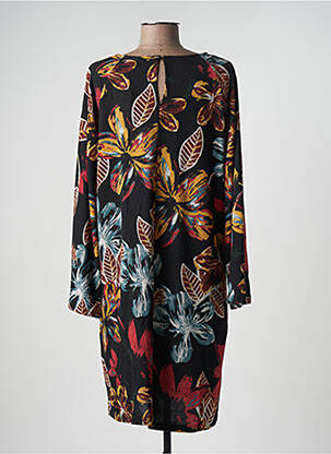 Rochie midi imprimeu floral mâneci lungi negru PALME femeie