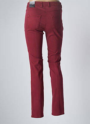 Pantalon slim țesătură poplin mărime normală roșu TONI femeie