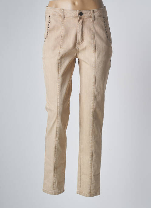 Pantalon slim bej FUEGO WOMAN femeie