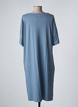 Rochie midi mâneci scurte mâneci scurte albastru SANFASON femeie