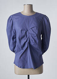 Bluză guler rotund mâneci 3/4 violet SANFASON femeie
