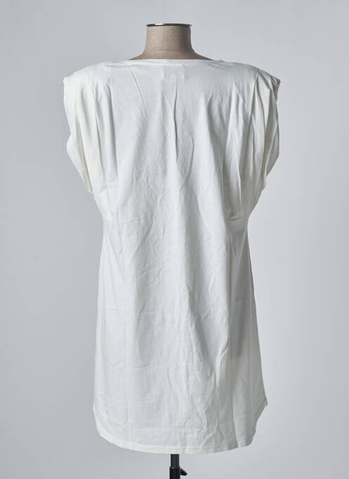 Tunică mâneci scurte alb SANFASON femeie