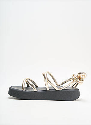 Sandale/pantofi decupați toc platformă toc de 4 la 6 cm bej URBAN femeie