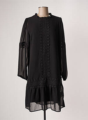 Rochie midi croială fluidă mâneci lungi negru KAFFE femeie
