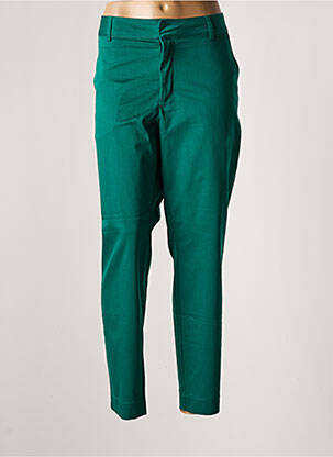 Pantalon chino țesătură poplin mărime normală verde KAFFE femeie